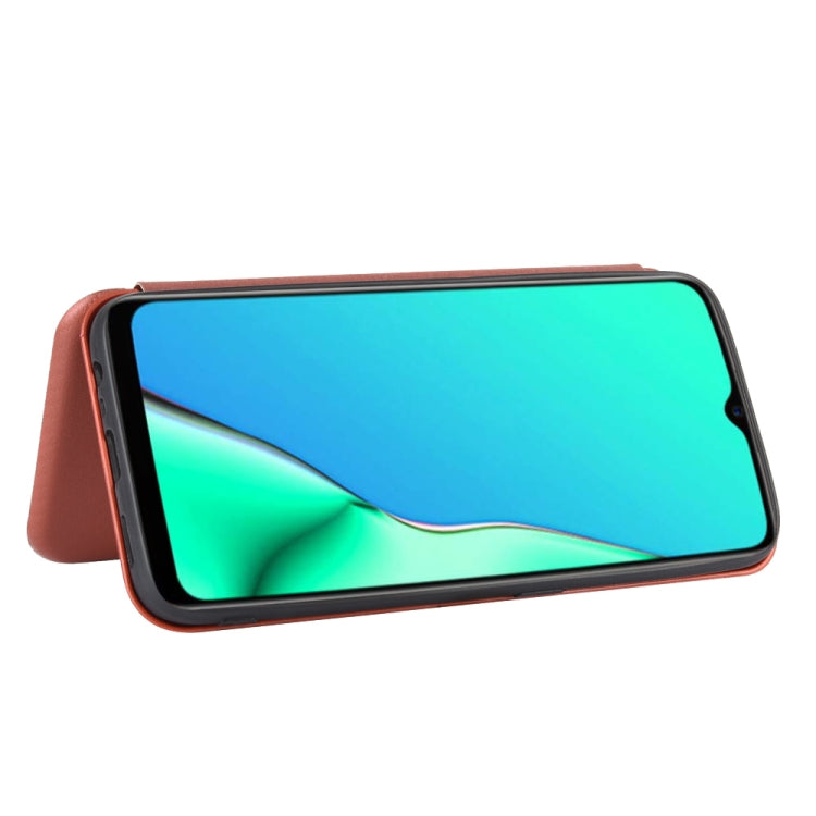 For OPPO A9 (2020) / A11 / A11X / A5 (2020) Carbon Fiber Texture Horizontal Flip TPU + PC + PU Leather Case with Card Slot