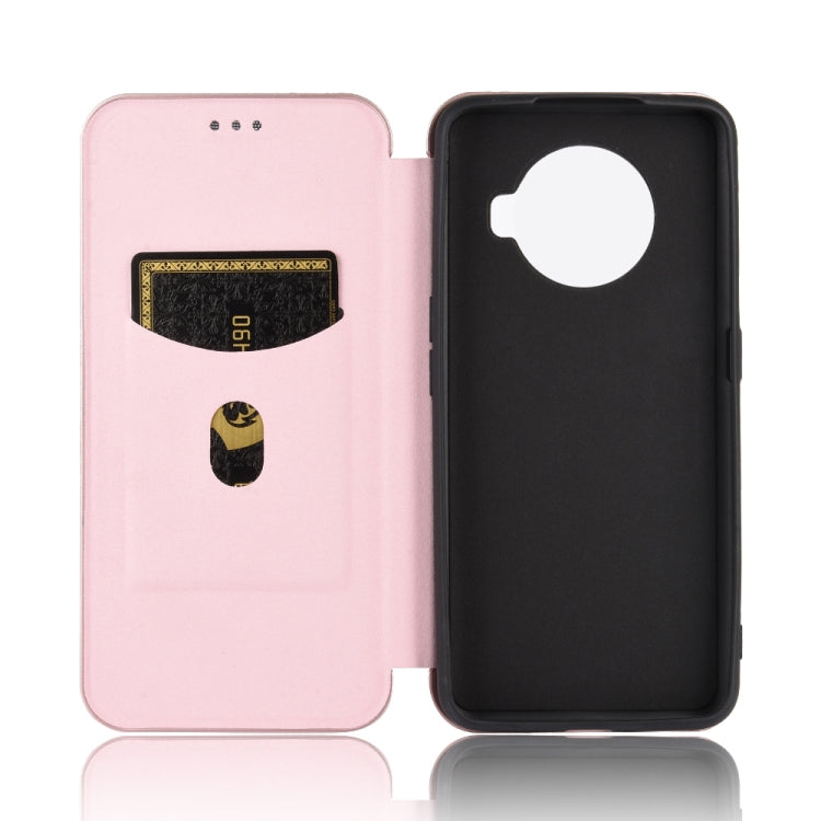 For OPPO Ace2 Carbon Fiber Texture Horizontal Flip TPU + PC + PU Leather Case with Card Slot