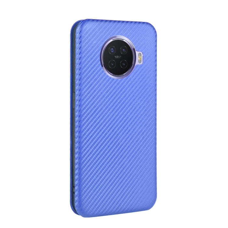 For OPPO Ace2 Carbon Fiber Texture Horizontal Flip TPU + PC + PU Leather Case with Card Slot