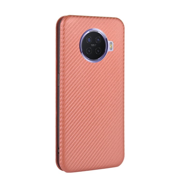 For OPPO Ace2 Carbon Fiber Texture Horizontal Flip TPU + PC + PU Leather Case with Card Slot