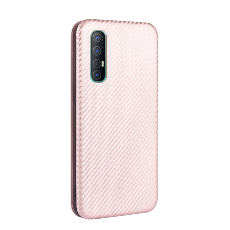 For OPPO Reno3 Pro 5G / Find X2 Neo Carbon Fiber Texture Horizontal Flip TPU + PC + PU Leather Case with Card Slot