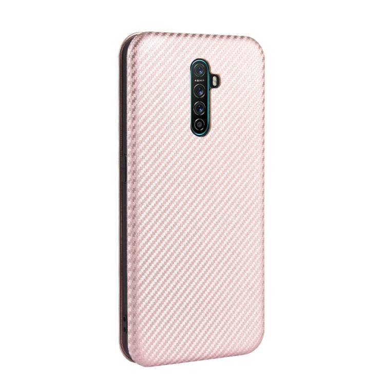 For OPPO Rnoe Ace Carbon Fiber Texture Horizontal Flip TPU + PC + PU Leather Case with Card Slot