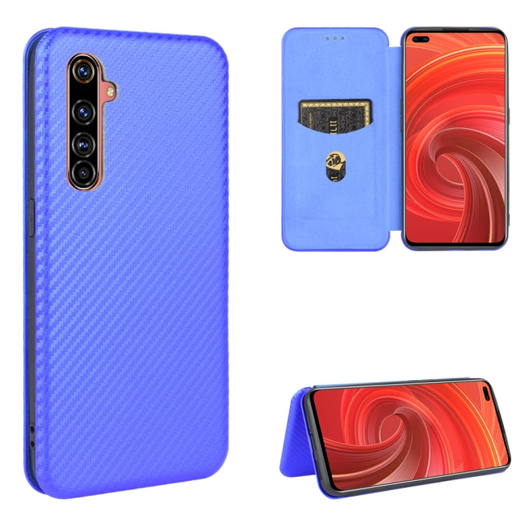 For OPPO Realme X50 Pro / X50 Pro 5G Carbon Fiber Texture Horizontal Flip TPU + PC + PU Leather Case with Card Slot