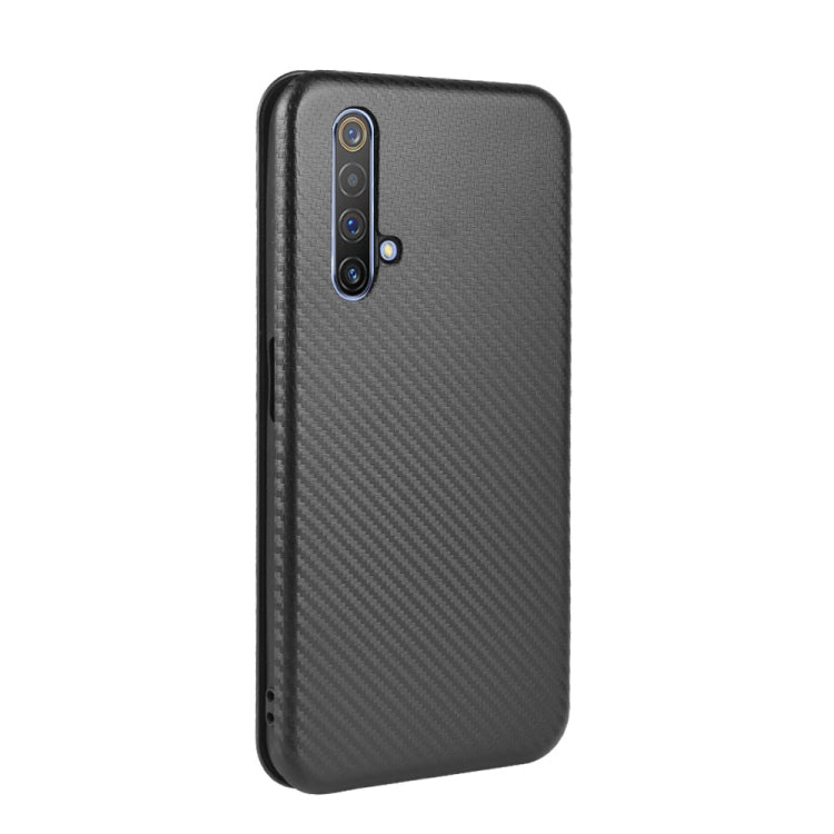 For OPPO Realme X50 / X50 5G Carbon Fiber Texture Horizontal Flip TPU + PC + PU Leather Case with Card Slot