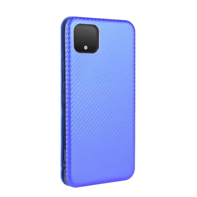 For Google Pixel 4 XL Carbon Fiber Texture Horizontal Flip TPU + PC + PU Leather Case with Card Slot