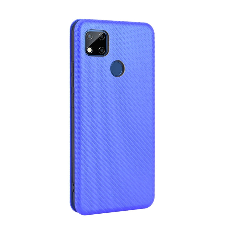 For Xiaomi Redmi 9C Carbon Fiber Texture Horizontal Flip TPU + PC + PU Leather Case with Card Slot