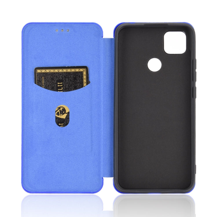 For Xiaomi Redmi 9C Carbon Fiber Texture Horizontal Flip TPU + PC + PU Leather Case with Card Slot