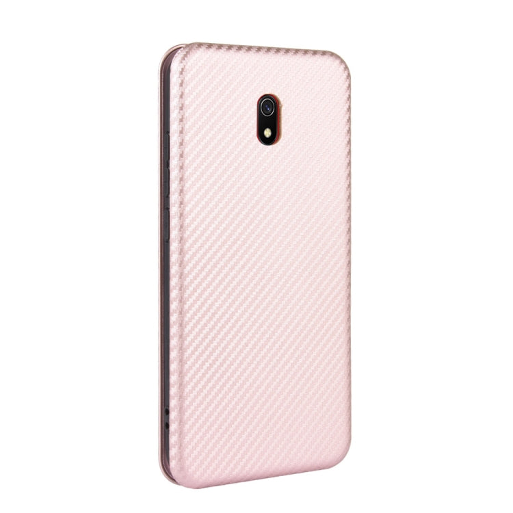 For Xiaomi Redmi 8A Carbon Fiber Texture Horizontal Flip TPU + PC + PU Leather Case with Card Slot