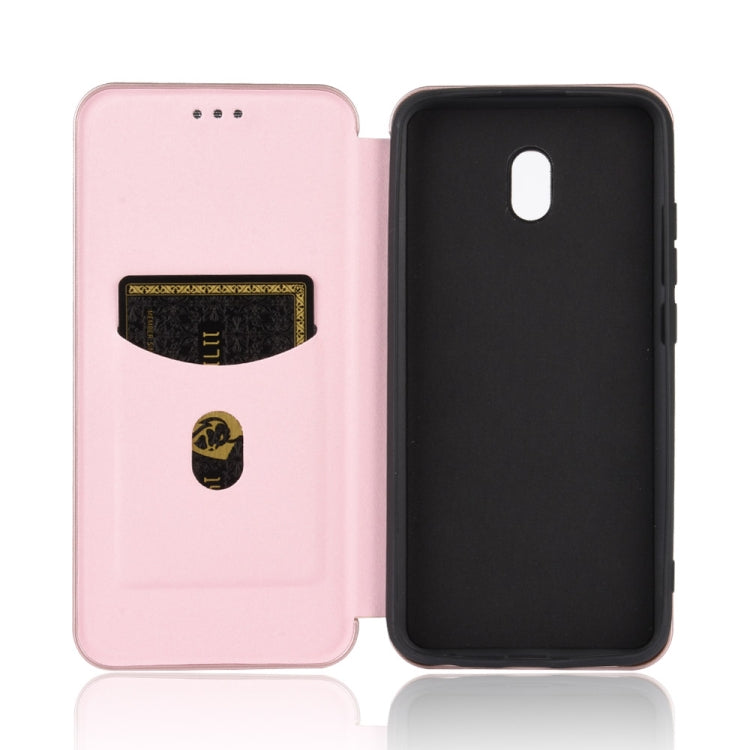 For Xiaomi Redmi 8A Carbon Fiber Texture Horizontal Flip TPU + PC + PU Leather Case with Card Slot