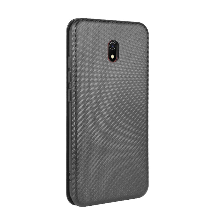 For Xiaomi Redmi 8A Carbon Fiber Texture Horizontal Flip TPU + PC + PU Leather Case with Card Slot