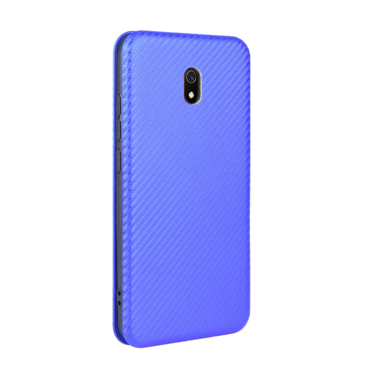 For Xiaomi Redmi 8A Carbon Fiber Texture Horizontal Flip TPU + PC + PU Leather Case with Card Slot