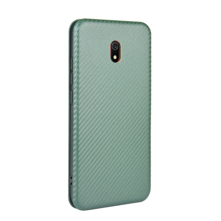 For Xiaomi Redmi 8A Carbon Fiber Texture Horizontal Flip TPU + PC + PU Leather Case with Card Slot