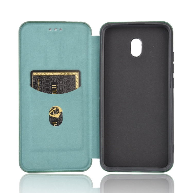 For Xiaomi Redmi 8A Carbon Fiber Texture Horizontal Flip TPU + PC + PU Leather Case with Card Slot