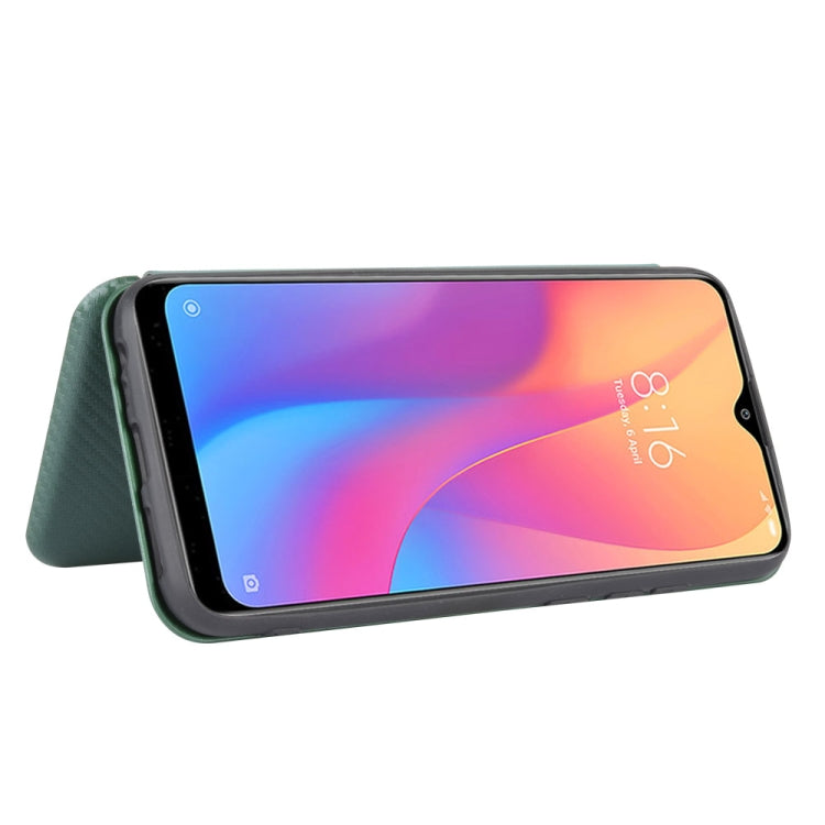 For Xiaomi Redmi 8A Carbon Fiber Texture Horizontal Flip TPU + PC + PU Leather Case with Card Slot