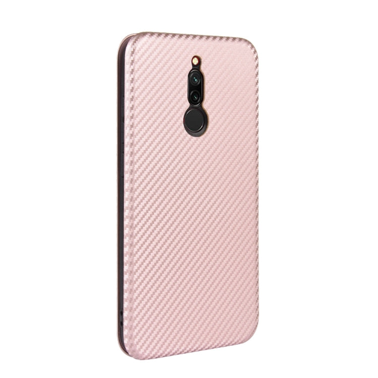 For Xiaomi Redmi 8 Carbon Fiber Texture Horizontal Flip TPU + PC + PU Leather Case with Card Slot