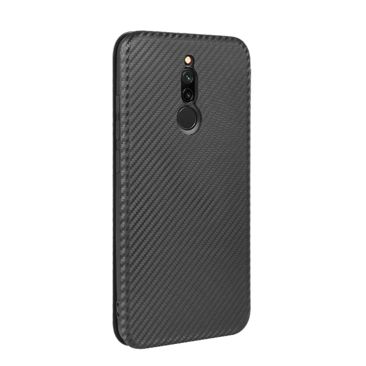 For Xiaomi Redmi 8 Carbon Fiber Texture Horizontal Flip TPU + PC + PU Leather Case with Card Slot