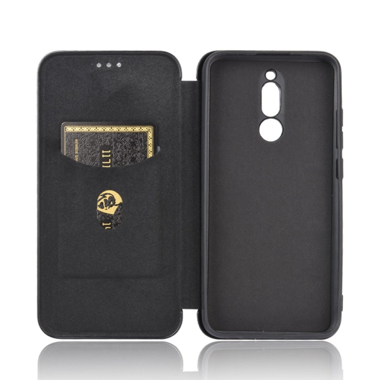 For Xiaomi Redmi 8 Carbon Fiber Texture Horizontal Flip TPU + PC + PU Leather Case with Card Slot