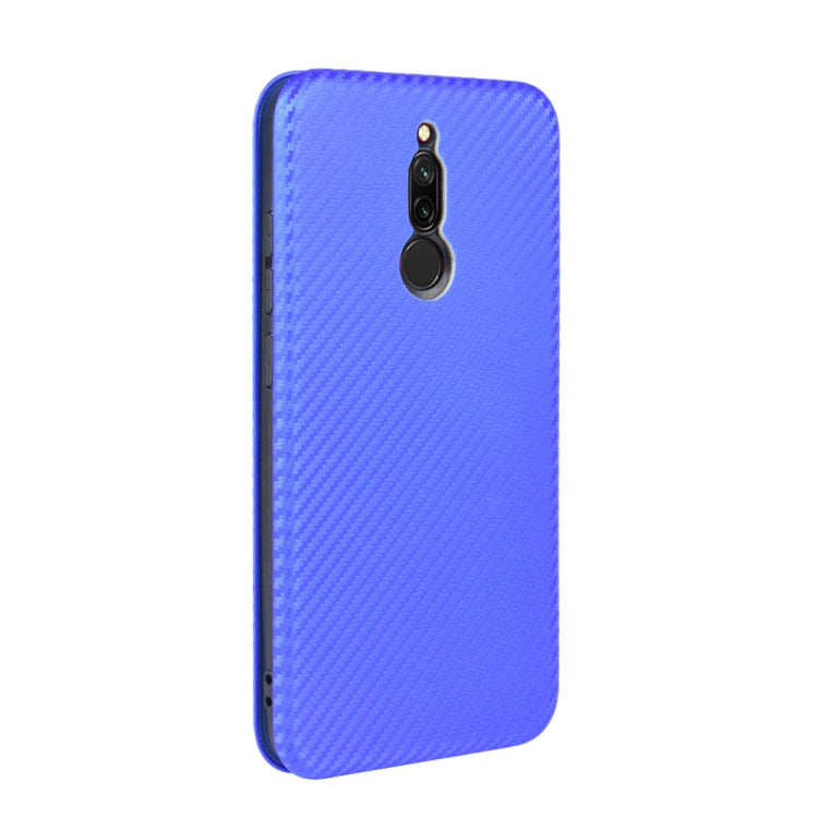For Xiaomi Redmi 8 Carbon Fiber Texture Horizontal Flip TPU + PC + PU Leather Case with Card Slot