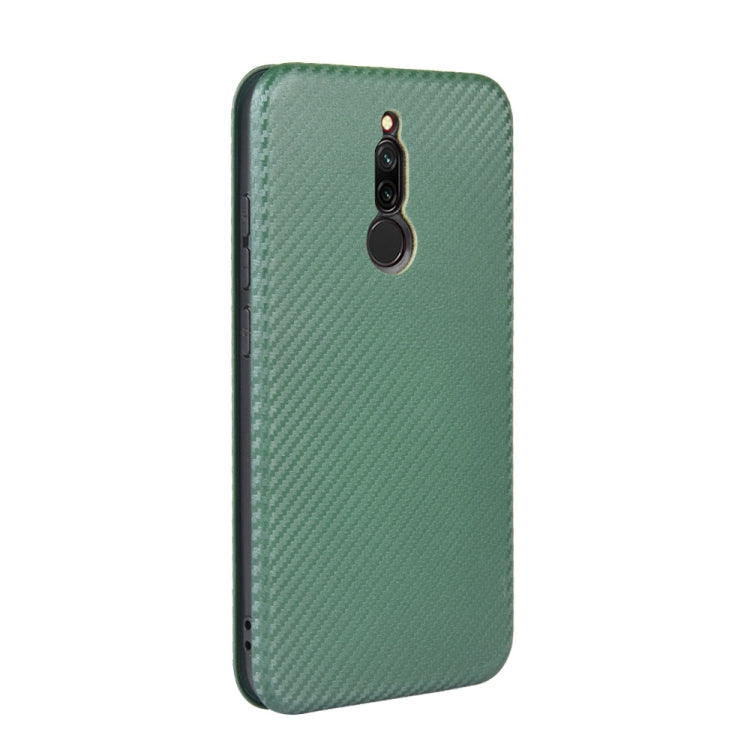 For Xiaomi Redmi 8 Carbon Fiber Texture Horizontal Flip TPU + PC + PU Leather Case with Card Slot