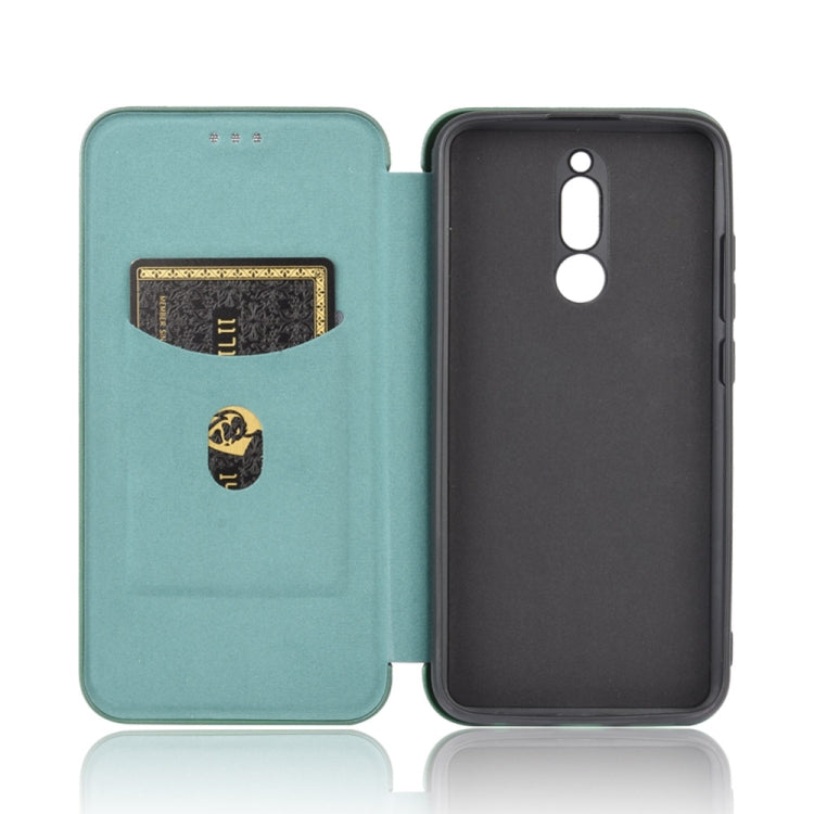 For Xiaomi Redmi 8 Carbon Fiber Texture Horizontal Flip TPU + PC + PU Leather Case with Card Slot