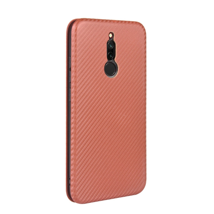 For Xiaomi Redmi 8 Carbon Fiber Texture Horizontal Flip TPU + PC + PU Leather Case with Card Slot