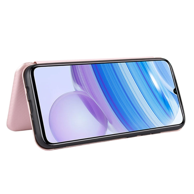 For Xiaomi Redmi 10X 5G Carbon Fiber Texture Horizontal Flip TPU + PC + PU Leather Case with Card Slot