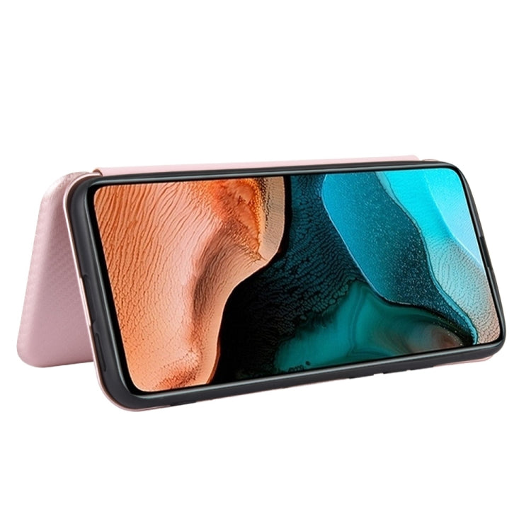 For Xiaomi Redmi K30 Pro Carbon Fiber Texture Horizontal Flip TPU + PC + PU Leather Case with Card Slot