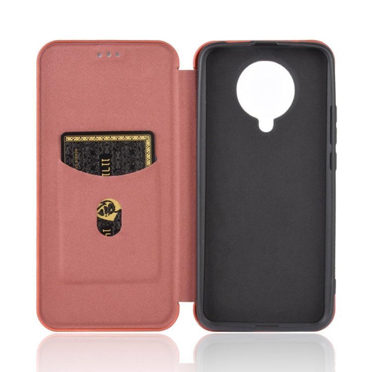 For Xiaomi Redmi K30 Pro Carbon Fiber Texture Horizontal Flip TPU + PC + PU Leather Case with Card Slot