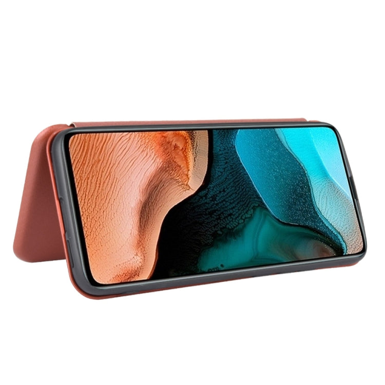 For Xiaomi Redmi K30 Pro Carbon Fiber Texture Horizontal Flip TPU + PC + PU Leather Case with Card Slot