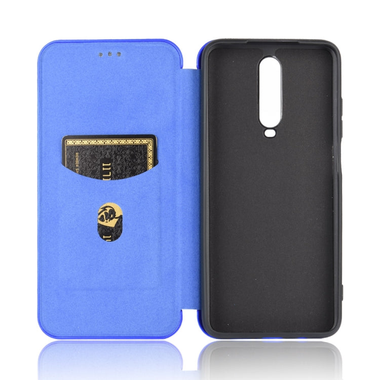 For Xiaomi Redmi K30 Carbon Fiber Texture Horizontal Flip TPU + PC + PU Leather Case with Card Slot