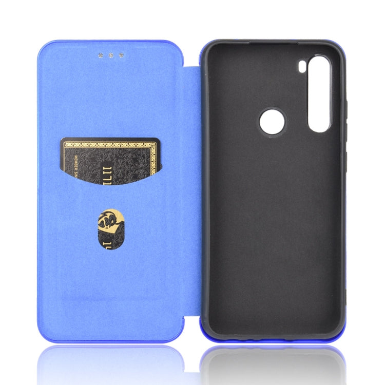 For Xiaomi Redmi Note 8T Carbon Fiber Texture Horizontal Flip TPU + PC + PU Leather Case with Card Slot