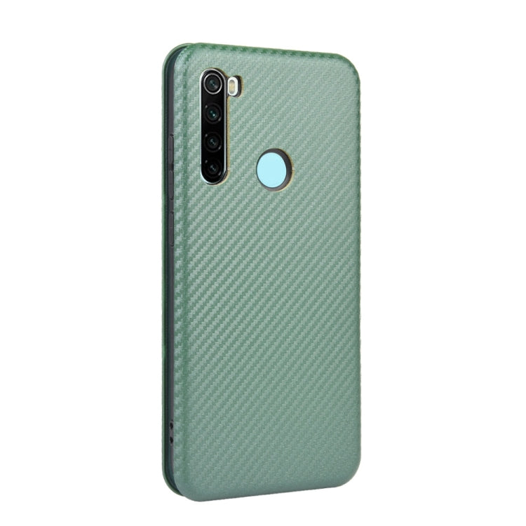 For Xiaomi Redmi Note 8T Carbon Fiber Texture Horizontal Flip TPU + PC + PU Leather Case with Card Slot