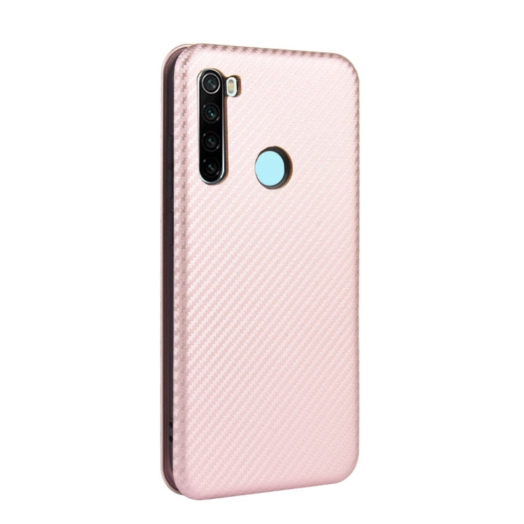 For Xiaomi Redmi Note 8 Carbon Fiber Texture Horizontal Flip TPU + PC + PU Leather Case with Card Slot