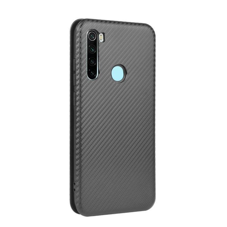 For Xiaomi Redmi Note 8 Carbon Fiber Texture Horizontal Flip TPU + PC + PU Leather Case with Card Slot