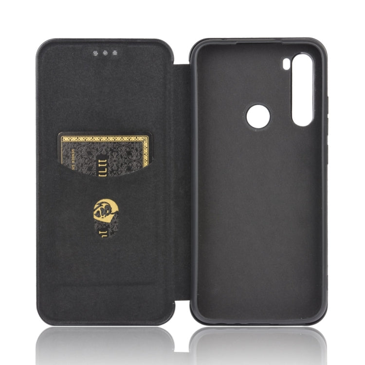 For Xiaomi Redmi Note 8 Carbon Fiber Texture Horizontal Flip TPU + PC + PU Leather Case with Card Slot