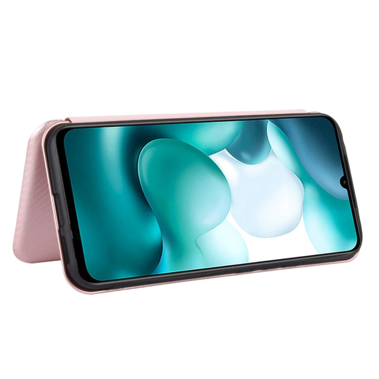 For Xiaomi Mi 10 Lite Carbon Fiber Texture Horizontal Flip TPU + PC + PU Leather Case with Card Slot