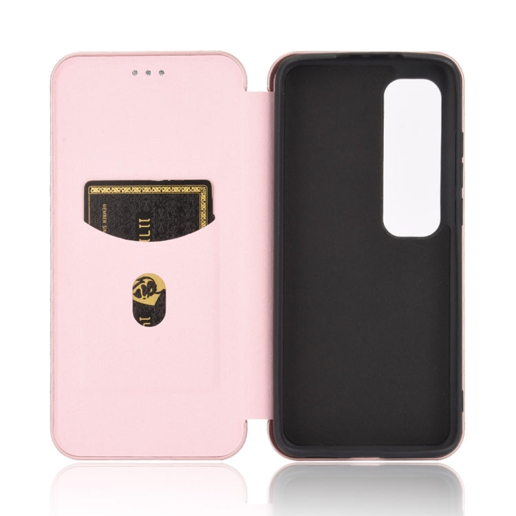 For Xiaomi Mi 10 Ultra Carbon Fiber Texture Horizontal Flip TPU + PC + PU Leather Case with Card Slot
