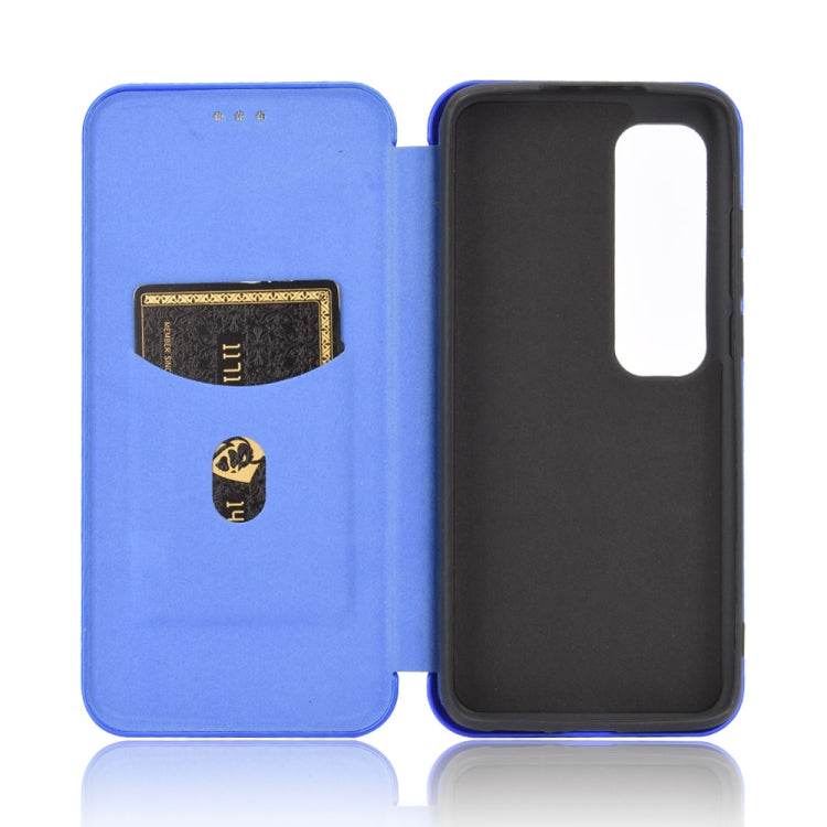 For Xiaomi Mi 10 Ultra Carbon Fiber Texture Horizontal Flip TPU + PC + PU Leather Case with Card Slot