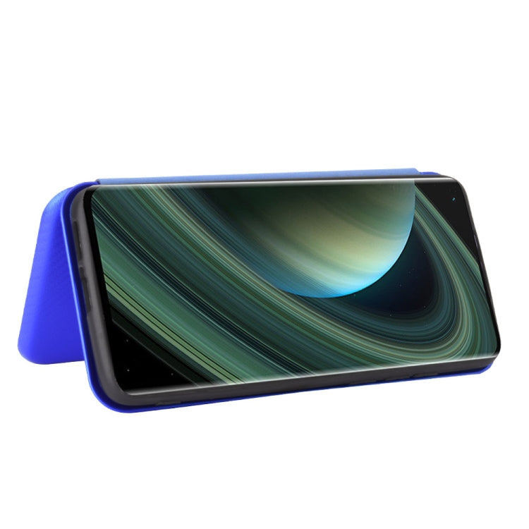 For Xiaomi Mi 10 Ultra Carbon Fiber Texture Horizontal Flip TPU + PC + PU Leather Case with Card Slot