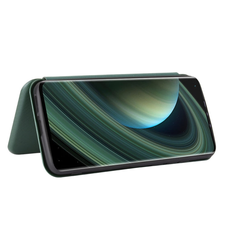 For Xiaomi Mi 10 Ultra Carbon Fiber Texture Horizontal Flip TPU + PC + PU Leather Case with Card Slot