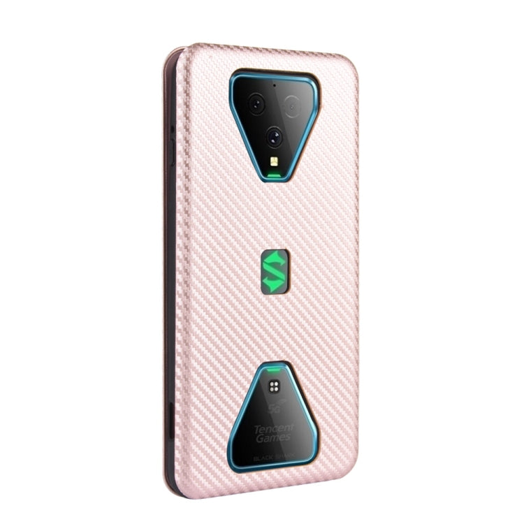 For Xiaomi Black Shark 3 Carbon Fiber Texture Horizontal Flip TPU + PC + PU Leather Case with Card Slot