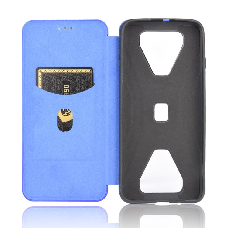 For Xiaomi Black Shark 3 Carbon Fiber Texture Horizontal Flip TPU + PC + PU Leather Case with Card Slot