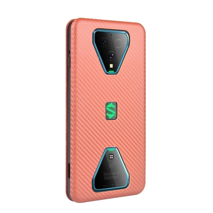 For Xiaomi Black Shark 3 Carbon Fiber Texture Horizontal Flip TPU + PC + PU Leather Case with Card Slot