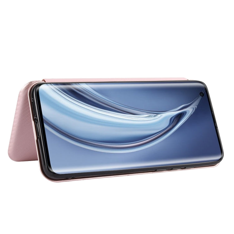 For Xiaomi Mi 10 Pro 5G Carbon Fiber Texture Horizontal Flip TPU + PC + PU Leather Case with Card Slot