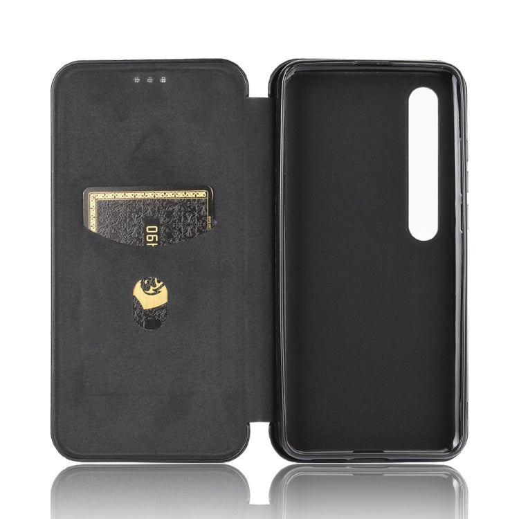 For Xiaomi Mi 10 Pro 5G Carbon Fiber Texture Horizontal Flip TPU + PC + PU Leather Case with Card Slot
