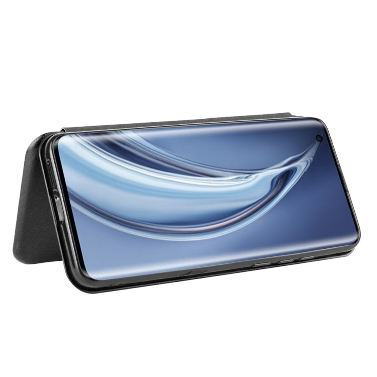 For Xiaomi Mi 10 Pro 5G Carbon Fiber Texture Horizontal Flip TPU + PC + PU Leather Case with Card Slot