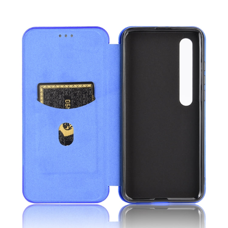 For Xiaomi Mi 10 Pro 5G Carbon Fiber Texture Horizontal Flip TPU + PC + PU Leather Case with Card Slot