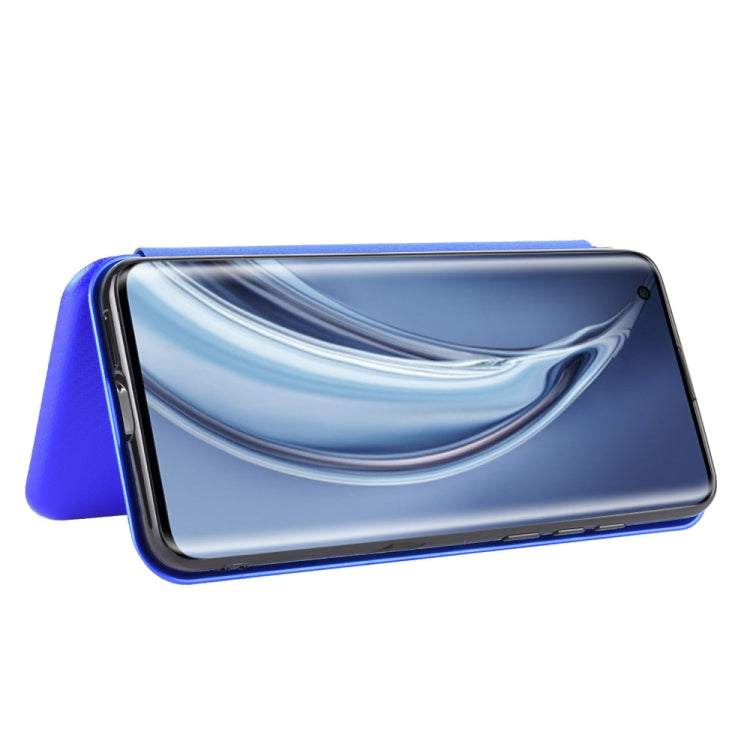 For Xiaomi Mi 10 Pro 5G Carbon Fiber Texture Horizontal Flip TPU + PC + PU Leather Case with Card Slot