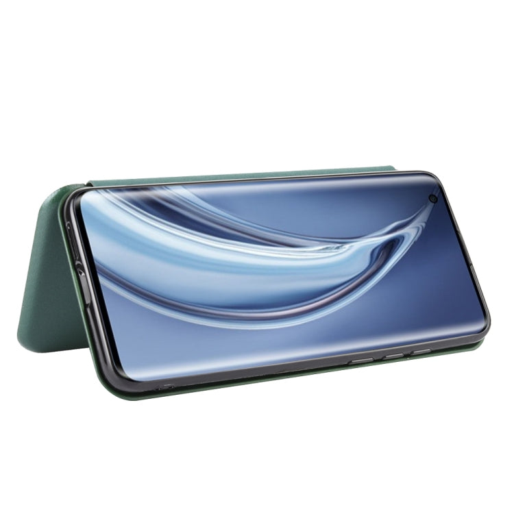 For Xiaomi Mi 10 Pro 5G Carbon Fiber Texture Horizontal Flip TPU + PC + PU Leather Case with Card Slot