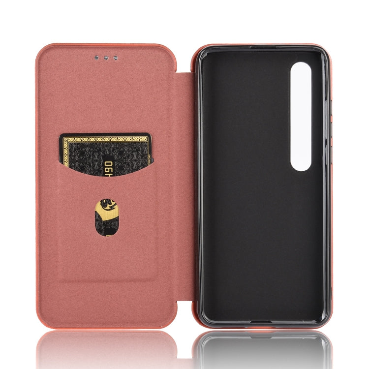 For Xiaomi Mi 10 Pro 5G Carbon Fiber Texture Horizontal Flip TPU + PC + PU Leather Case with Card Slot